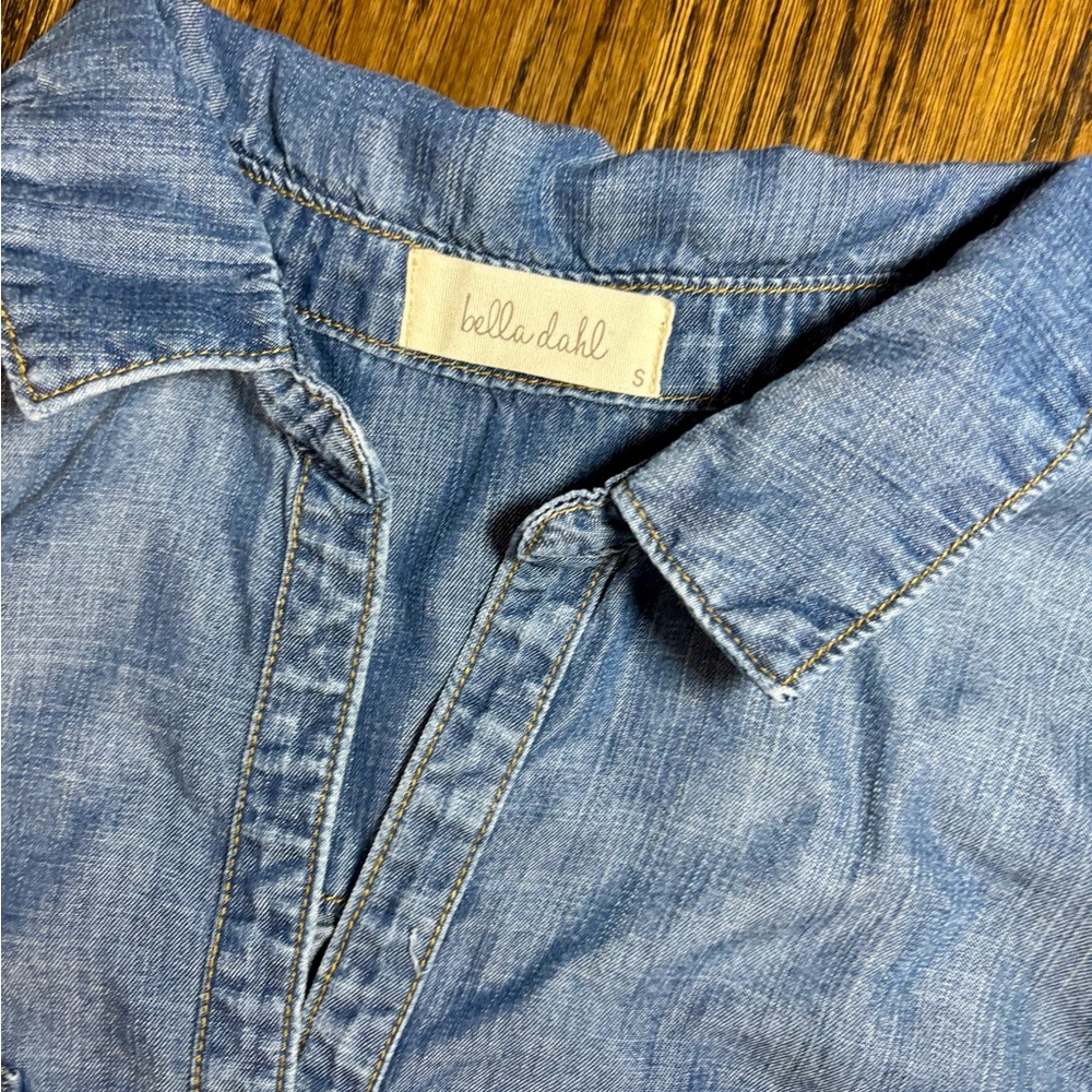 Bella Dahl‎ Light Blue Chambray dress size small - Picture 2 of 6